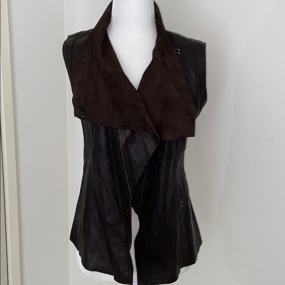 CO-OP Barney's of New York-Leather Vest - Picture 2 of 14